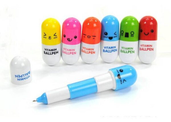 Arpit Mart Mini Retractable Pill Ball Point Pen Capsule Ballpen for Kids Children School Stationery Favor Return Gift - Image 3