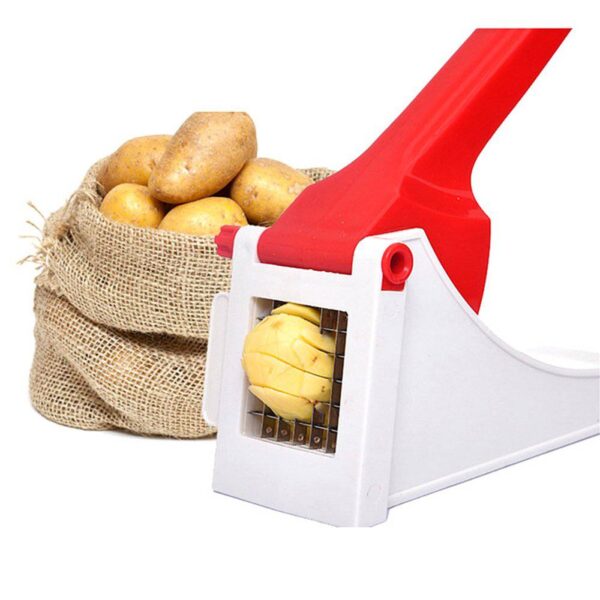Kozdiko Plastic French Fries Maker Tater Slicer & Vegetable Cutter Manual French Fry Cutter, Potato Cutter Stainless Steel Potato Slicer Chopper Fruit Vegetable (Pack of 1) - Image 4