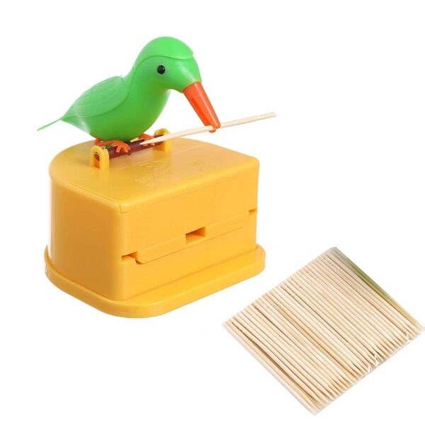 Divyog Cute Bird Toothpick Holder with Toothpick | Automatic Pressing Smart Press & Get Toothpick Dispense - Image 3