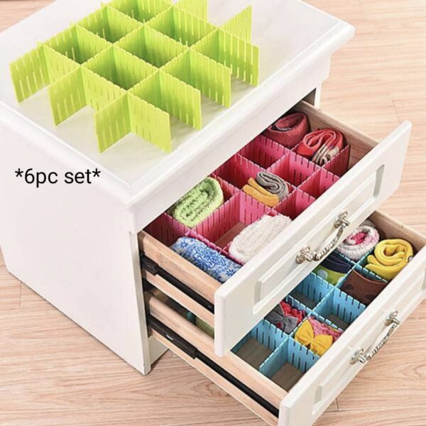 Magnusdeal 8pcs/Set Honeycomb Drawer Organizer Underwear Socks Ties Drawer Divider Storage Box/Honeycomb Drawer Organizer Divider Closet Partition Clapboard Storage Sock Tie. (Pink) - Image 2