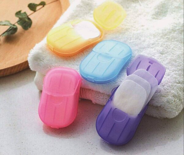 MAPPERZ Paper Soap Strips Box For Traveling/Portable Disposable Hand Washing Cleaning Paper Soap/Slice Sheets Foaming Paper Soap For Travel - Assorted Colors (Pack of 2 Box) - Image 3