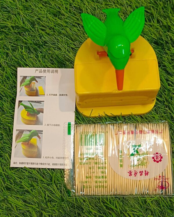Divyog Cute Bird Toothpick Holder with Toothpick | Automatic Pressing Smart Press & Get Toothpick Dispense - Image 6