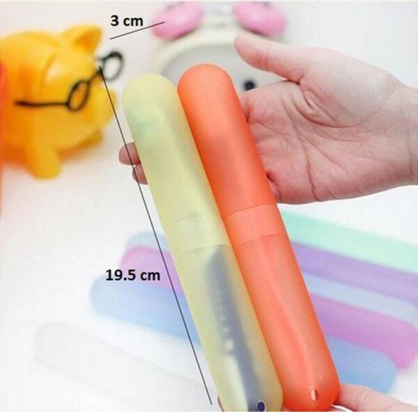 ikis Anti Bacterial Toothbrush Container (Pack of 4)- Tooth Brush Cap, Caps, Cover, Covers, Case, Holder, Cases, Travel, Home Use(Plastic, Multicolour) - Image 3