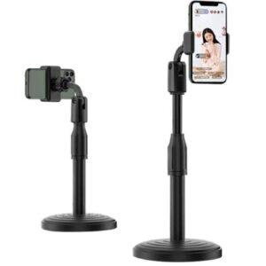 Homaxa / Universal Mobile Stand for Table with Adjustable Height | 360 Degree Rotation Mobile Holder for Table & Bed Compatible with All- (Black)