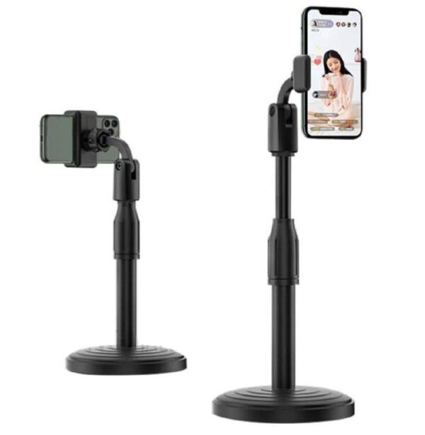 Homaxa / Universal Mobile Stand for Table with Adjustable Height | 360 Degree Rotation Mobile Holder for Table & Bed Compatible with All- (Black)