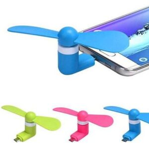 (Pack of 1) Portable USB Fan for OTG Enabled Phone Only, Multicolor, Small Fan for Android Smartphone/Tablet/Laptop/PC