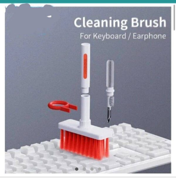 Sounce Cleaning Soft Brush Keyboard Cleaner 5-in-1 Multi-Function Computer Cleaning Tools Kit Corner Gap Duster Keycap Puller for Bluetooth Earphones Lego Laptop AirPods Pro Camera Lens (Red) - Image 6
