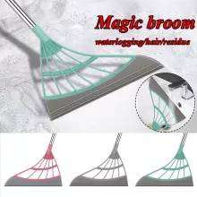 SM Multifunctional Magic Broom, Brush Broom, Magic Broom Sweeper Bathroom Wipers, Magic Hair Cleaning, and Wiper mop. Wipe Squeeze Silicone Mop 1pc (Multicolor 2 rods only)