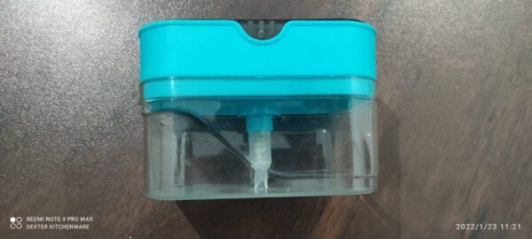 A J Enterprise Soap Dispenser with Sponge Holder Kitchen 2-in-1 Multi Function Sponge Soap Pump Dispenser and Sponge Holder 400 ml Liquid Dispenser 400 ml Liquid Dispenser��(Blue) - Image 4