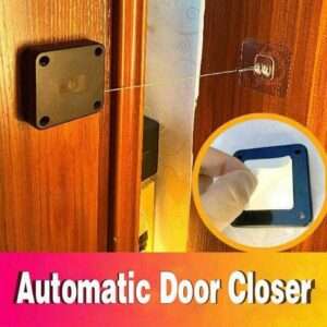 Punch-Free Automatic Door Closer, Residential Commercial Auto Door Closer, Door Self Closer with Steel Wire Drawstring, Door Closer for Indoor Outdoor, Internal, Home & Office