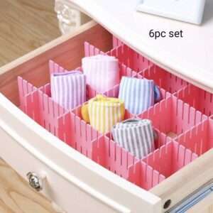Magnusdeal 8pcs/Set Honeycomb Drawer Organizer Underwear Socks Ties Drawer Divider Storage Box/Honeycomb Drawer Organizer Divider Closet Partition Clapboard Storage Sock Tie. (Pink)
