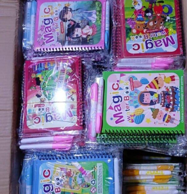 Sui Generis Magic Water Quick Dry Book Water Coloring Book Doodle with Magic Pen Water Painting Book for Children Education Drawing Pad (Pack of 3) - Image 2