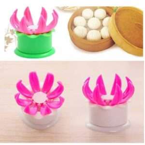 Perfect Pricee Plastic Momos Dumpling Maker Dough Press Mould Shapes (Pink and Green)