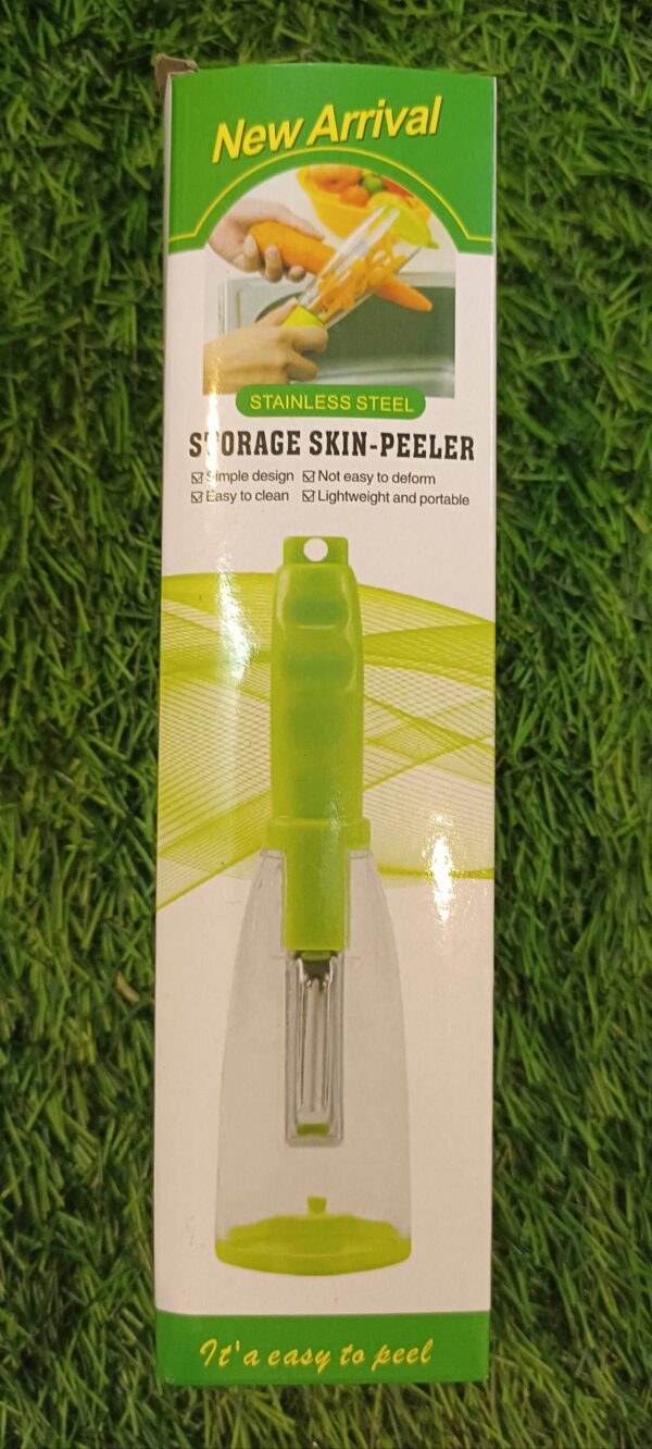 PIPALIYA Vegetable Peeler with Container, Fruit Peeler with Container, Smart Stainless Steel Peeler with ABS Container (Pack of 1, Color: Green) - Image 4