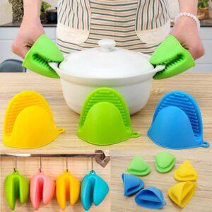 LIRABS 2 Pcs Silicone Heat Resistant Hot Pot-Vessel Holder Pinch Grip (1 Pair) (1)