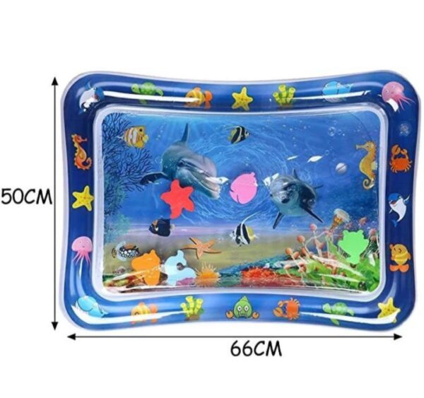 Cable World Baby Kids Water Mat Toys Inflatable Tummy Time Leakproof Water Mat, Fun Activity Play Center Indoor and Outdoor Water Mat for Baby Random Design - Image 3