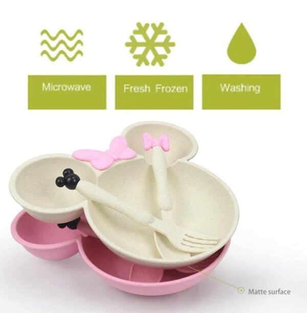 Chirayu Mart Unbreakable Plastic Mickey Shaped Kids/Snack Serving Plate (Multicolor) - Image 5