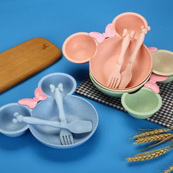 Chirayu Mart Unbreakable Plastic Mickey Shaped Kids/Snack Serving Plate (Multicolor) - Image 6