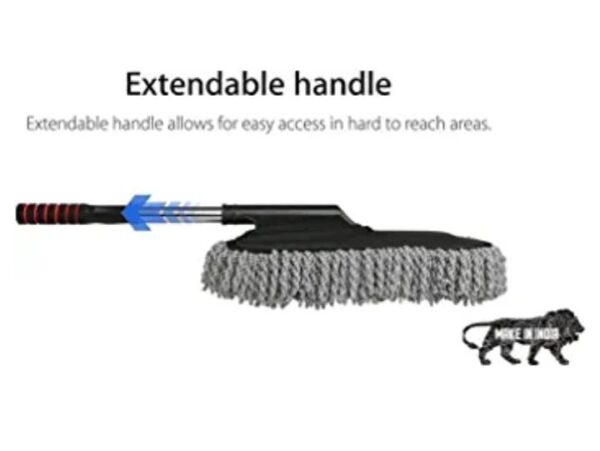 LUBELA Microfiber Car Cleaning Brush Ideal as Mop Duster, Washing Brush with Long Handle, Dust Cleaner Car Wash Brush with Handle, Home, Kitchen, Office Multipurpose claen (CAR Duster) - Image 2