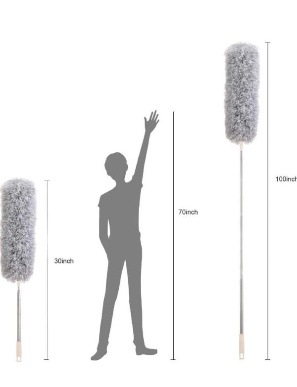 HUBTURE Foldable Microfiber Fan Cleaning Duster Steel Body Flexible Fan mop for Quick and Easy Cleaning of Home, Kitchen, Car, Ceiling, Fan Cleaning Brush with Long Rod (Fan Cleaner) - Image 7