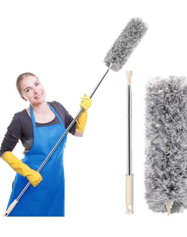 Duster with adjustable steel rod