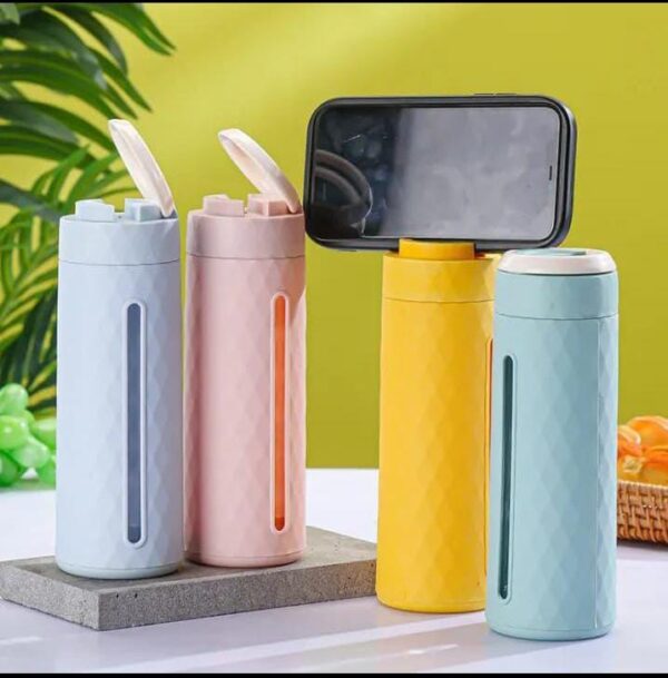 Glass Bottle With Mobile Stand