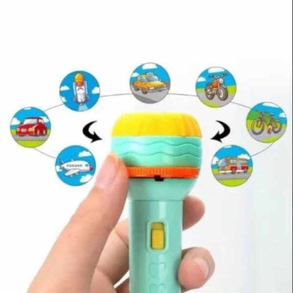 Qshixle Projector Flashlight Torch, Kids Projection Light Toy Education Learning Night Light Before Going to Bed Best Gift for Kids 7 Years boy or Girl Learning and Playing (Flashllight Torch) - Image 2