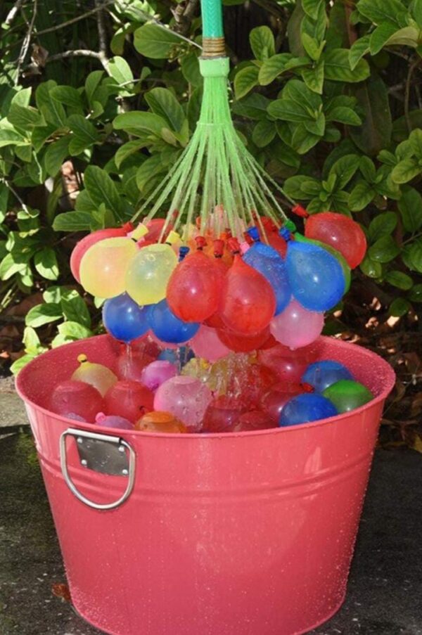 GameReserves Holi Water Magic Balloons l Set of 3 Bunch l 111 Baloons l Multicolour l Quick Fill and Auto Tie in 60 Seconds with Universal Tap Adaptor - Image 2