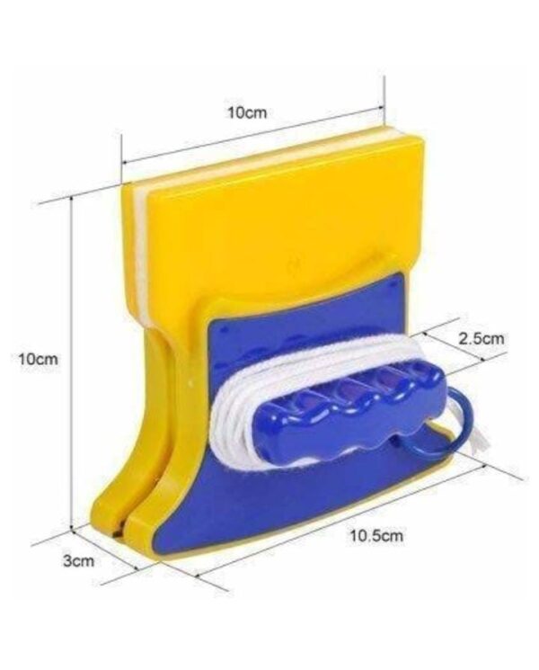 OVEERA Double-Sided Window Glass Cleaning Tool Useful Magnetic Surface Cleaner Wiper Brush for High-rise Single Glazed Windows (WINDOWS CLEANER (SQUARE)) - Image 3