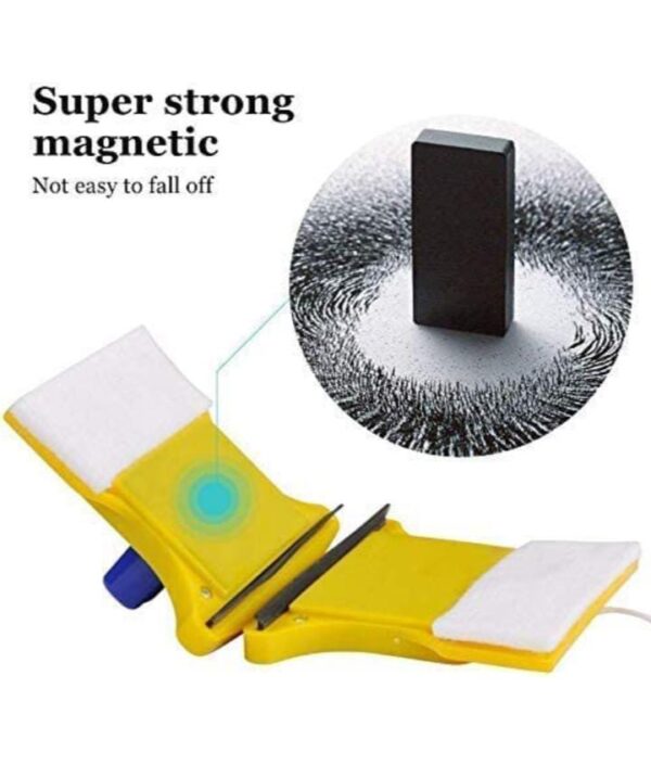 OVEERA Double-Sided Window Glass Cleaning Tool Useful Magnetic Surface Cleaner Wiper Brush for High-rise Single Glazed Windows (WINDOWS CLEANER (SQUARE)) - Image 5