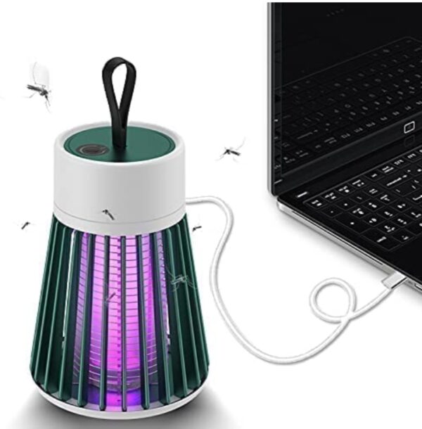 Eloxee International Eco Friendly Electronic LED Mosquito Killer Machine Trap Lamp, Theory Screen Protector Mosquito Killer lamp for House,USB Power Electronic (White) - Image 3