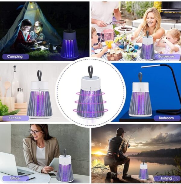 Eloxee International Eco Friendly Electronic LED Mosquito Killer Machine Trap Lamp, Theory Screen Protector Mosquito Killer lamp for House,USB Power Electronic (White) - Image 5