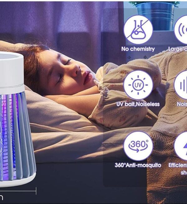 Eloxee International Eco Friendly Electronic LED Mosquito Killer Machine Trap Lamp, Theory Screen Protector Mosquito Killer lamp for House,USB Power Electronic (White) - Image 6