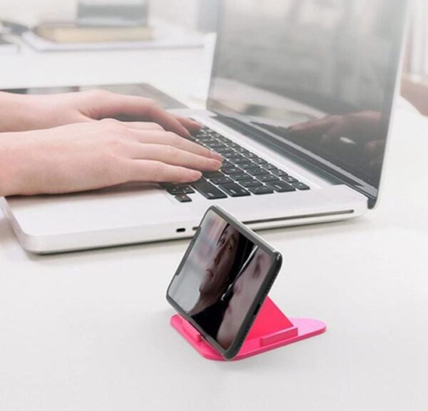 MAPPERZ Univeral Portable Three-Sided Pyramid Shape Desktop/Table Mobile Holder Stand Compatible with All Mobile Phone -  Multicolor - Image 2