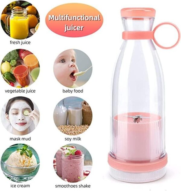 Gaxquly Mini Portable Blender Mixer Smoothie | Fruit Juicer For Sports Travel And Outdoors (Mini Juicer Grinder) (Mini Juicer Grinder) - Image 2