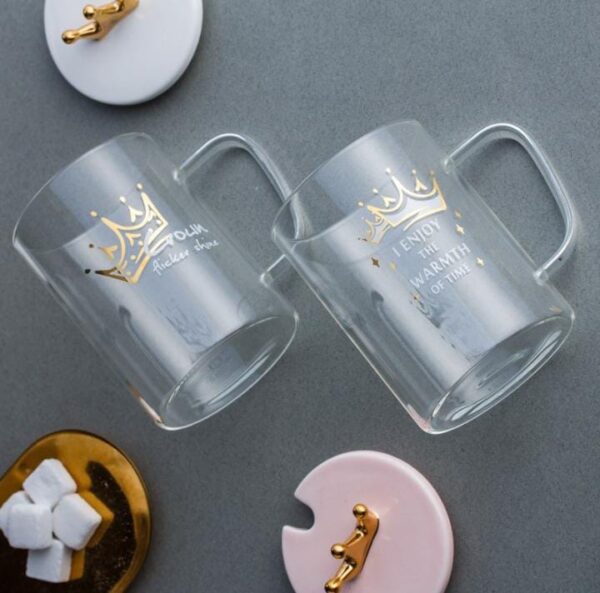 Prince Glass Cup with Spoon 5