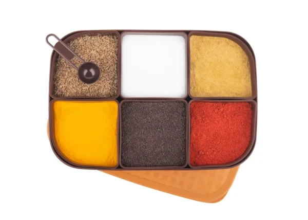 miRim Dry Fruit Box with 6 Partition with Lid- 1000 Ml - Image 3