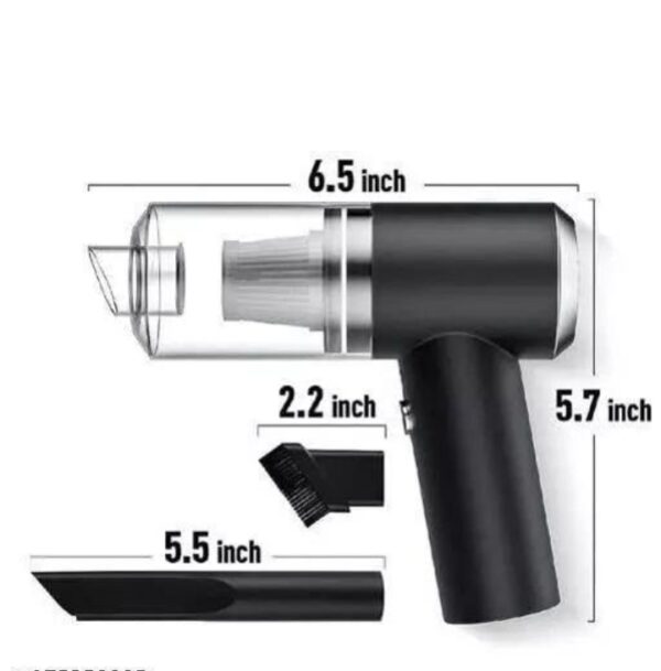 Portable High Power 2 in 1 Car Vacuum Cleaner | USB Rechargeable Wireless Handheld Car Vacuum Cleaner and Smooth Design | Built in LED Light, Portable,Wet and Dry - Image 2