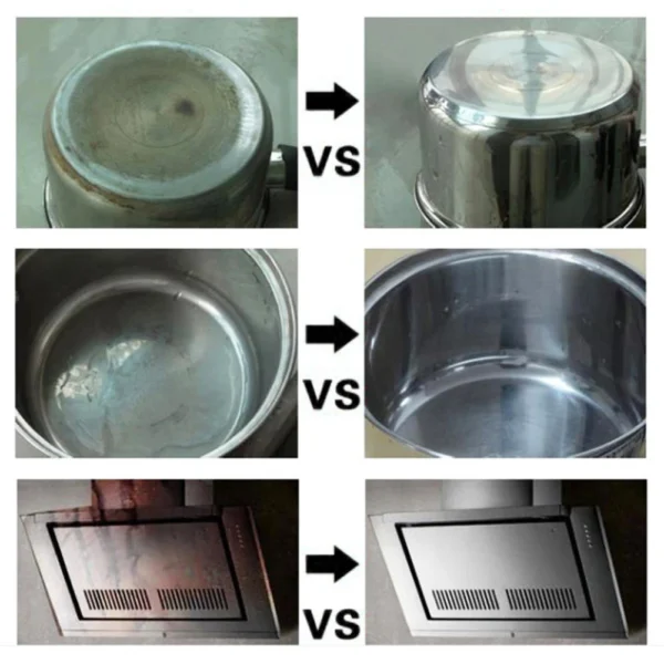 MADHAV Cream Boom Wash Stainless Steel Oven Cookware Cleaner for Removing Tough Stains Rust or Scale, Utensil cleaner for Burnt Marks Cleaner Paste for Pots Pans, Magic Cleaner & Polish (450 gm) - Image 3