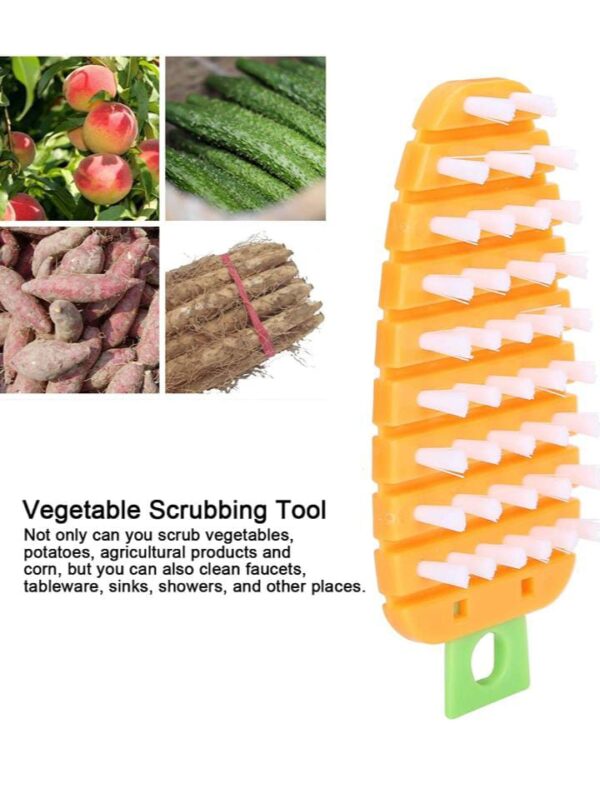 Ritz Vegetable Scrubbing Brush, Vegetable Scrubber Non‑Toxic Fruit Brush Carrot Shape Vegetable Brush for Potato for Vegetable,Potato Scrubbing Brush Multicolor - Image 2