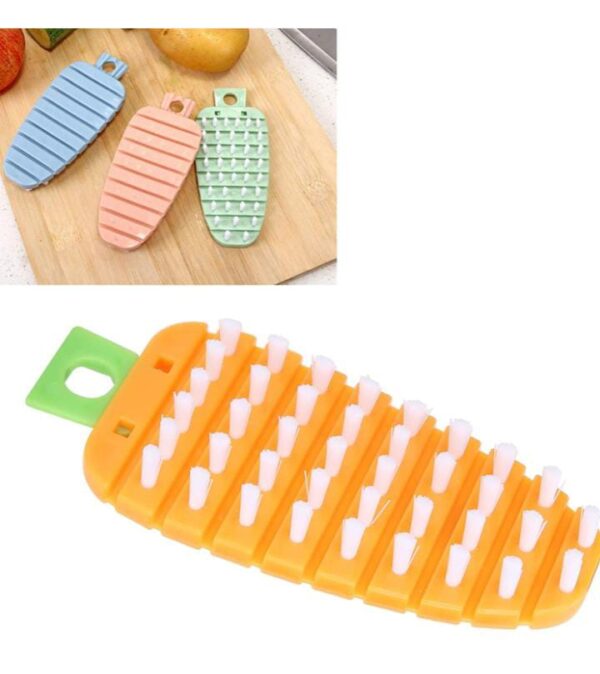 Ritz Vegetable Scrubbing Brush, Vegetable Scrubber Non‑Toxic Fruit Brush Carrot Shape Vegetable Brush for Potato for Vegetable,Potato Scrubbing Brush Multicolor - Image 4