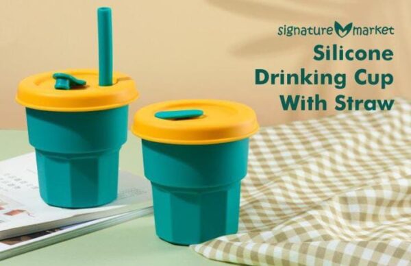 Sillicon Cup With Straw - Image 3