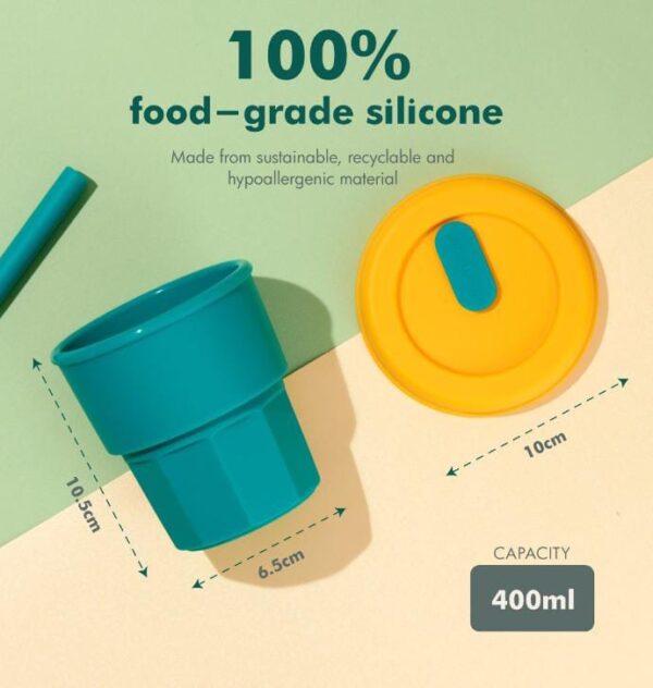 Sillicon Cup With Straw - Image 2