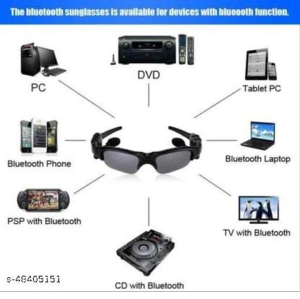 Exxelo Smart Glasses Bluetooth 4.1 Stereo Headset Sunglasses Wireless Handsfree - Image 4