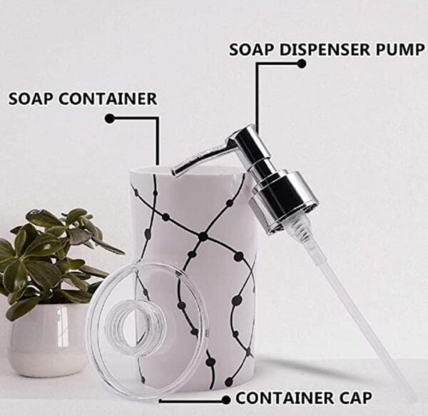 KitchenFest® Multi-Design Liquid Soap/Liquid/Shampoo/Hand wash/Sanitizer/Lotion Dispenser Bottle for Kitchen, Wash-Basin and Bathroom, (Pack of 2, 350ml) - Image 5