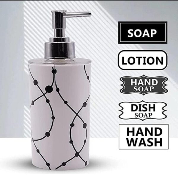 KitchenFest® Multi-Design Liquid Soap/Liquid/Shampoo/Hand wash/Sanitizer/Lotion Dispenser Bottle for Kitchen, Wash-Basin and Bathroom, (Pack of 2, 350ml) - Image 4