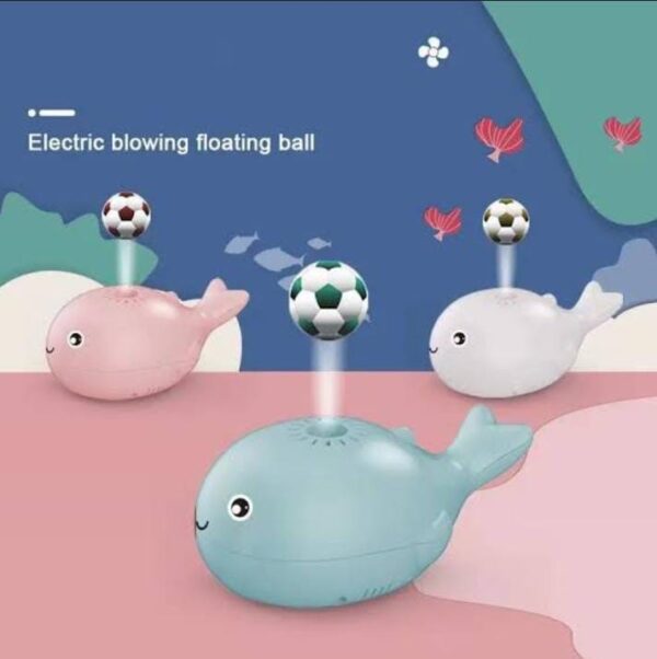 Kidology Floating Ball Whale Toy, Electric Air Blowing Floating Ball Toy with Music | Unique Birthday Party Gifts for Kids Age 3+ (Blue) - Image 3
