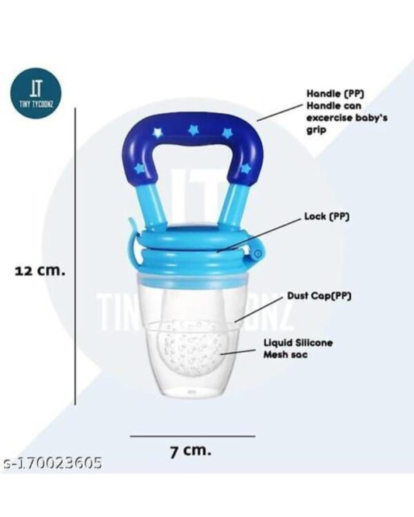 LuvLap Silicone Food/Fruit Nibbler with Extra Mesh, Soft Pacifier/Feeder, Teether for Infant Baby, Infant, Joystar Yellow, BPA Free - Image 4