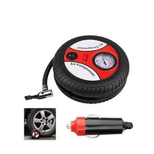 Car Tire Inflator Air Compressor Mini Tire Shape Design 12V Electric Inflating Machine - Image 2