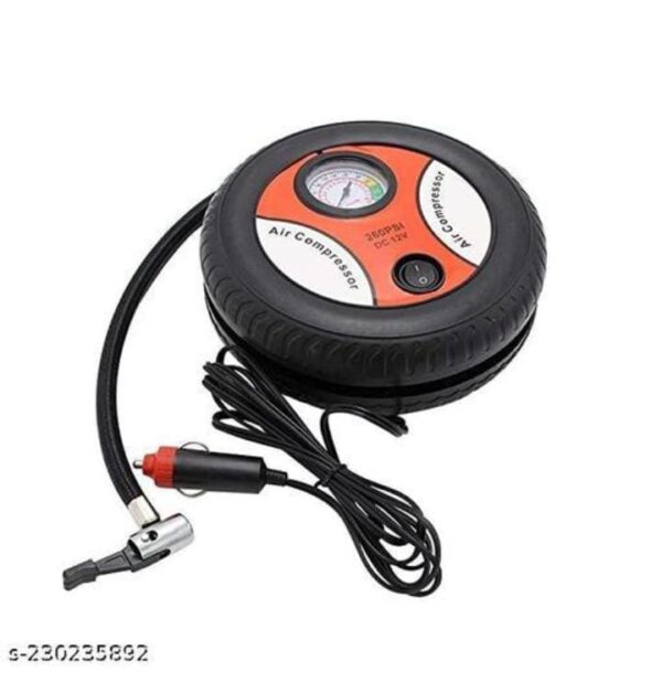 Car Tire Inflator Air Compressor Mini Tire Shape Design 12V Electric Inflating Machine - Image 3